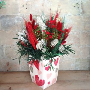 Centro de flores preservadas La Rojeta