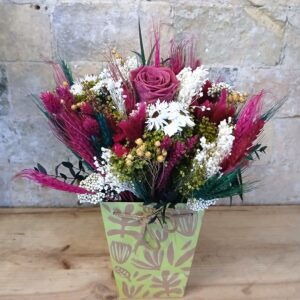 Centro de flores preservadas La Roseta