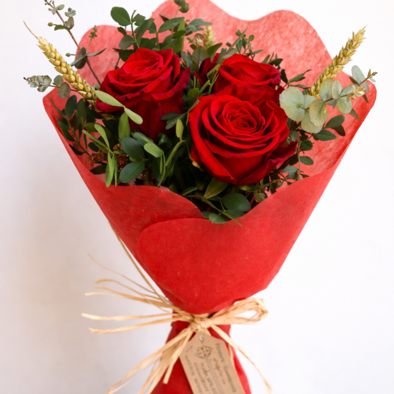 Drie Rozen Boeket