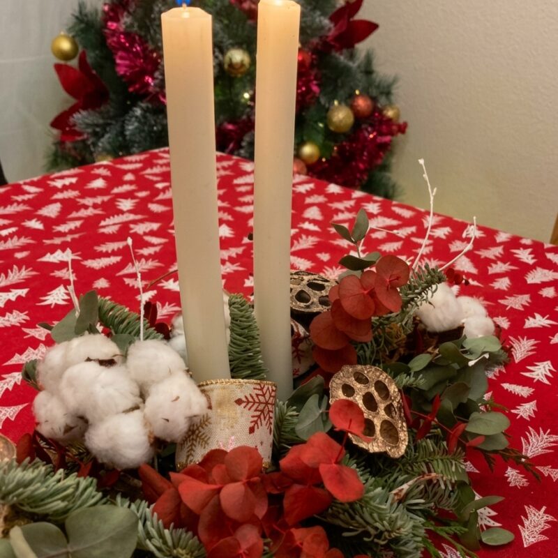 Taller de Centros de Mesa Navideños